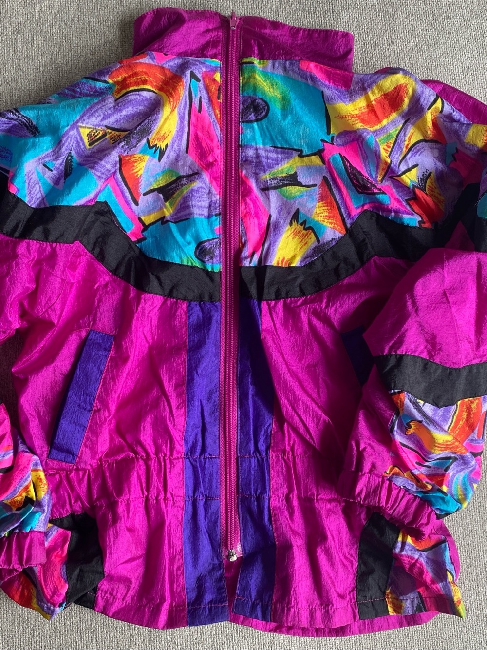 Prospirit Kids Magenta & Multicolor Retro Puffer Jacket